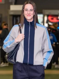 WNBA Indiana Fever Caitlin Clark First Game After World Cup Track Jacket front view