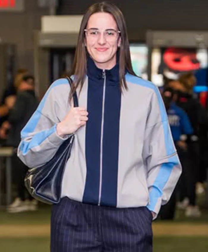 WNBA Indiana Fever Caitlin Clark First Game After World Cup Track Jacket front view