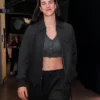 WNBA Playoffs 2026 Caitlin Clark Indiana Fever vs Las Vegas Aces Black Workwear Cotton Jacket front view