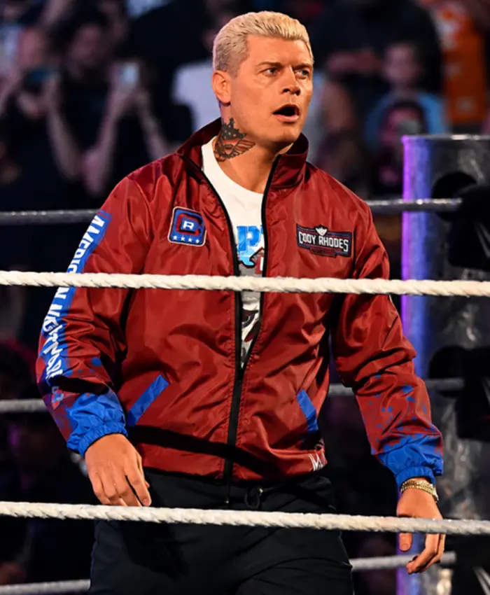 WWE Cody Rhodes Red Windbreaker Jacket