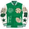 WWE Mia Yim SmackDown 2026 Green Letterman Jacket