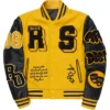 WWE Mia Yim SmackDown Yellow Letterman Varsity Jacket