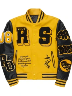 WWE Mia Yim SmackDown Yellow Letterman Varsity Jacket