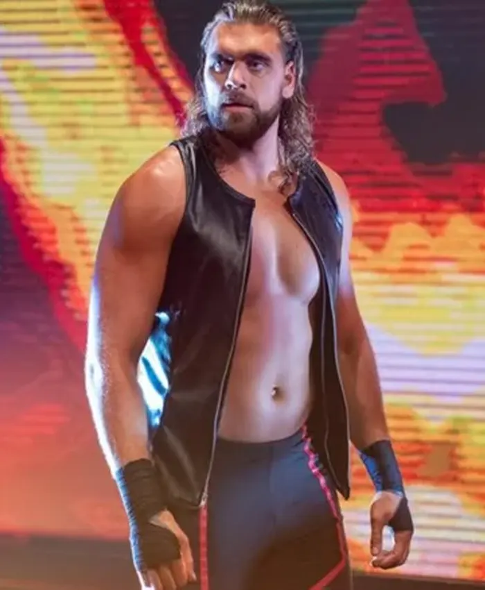 WWE NXT Von Wagner Black Leather Vest