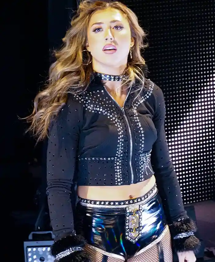 WWE-NXT-Wrestler-Entrance-Stage-Adriana-Rizzo-Black-Studded-Jacket
