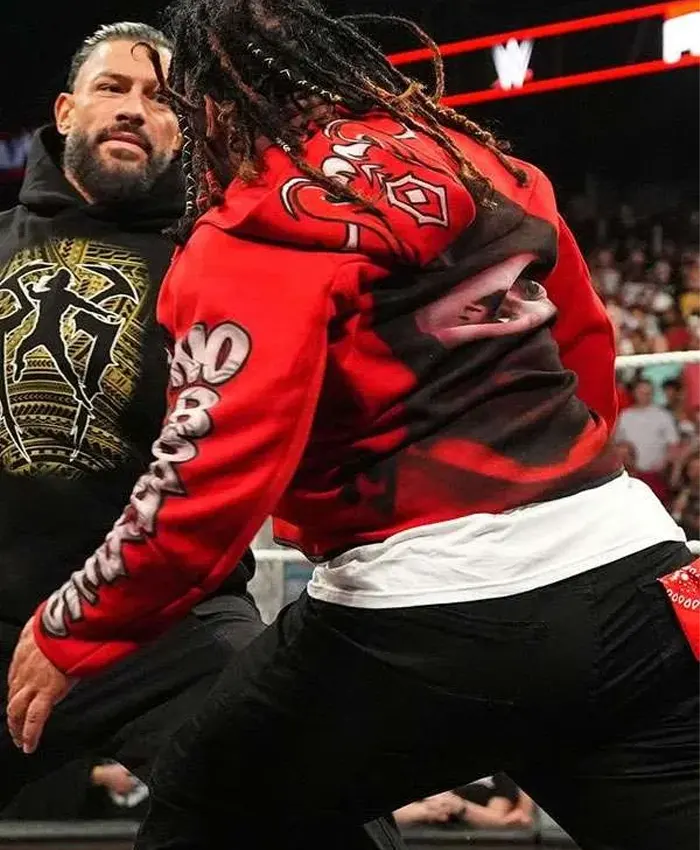 WWE RAW 2026 Jacob Fatu Red Wolf Printed Jacket For Sale