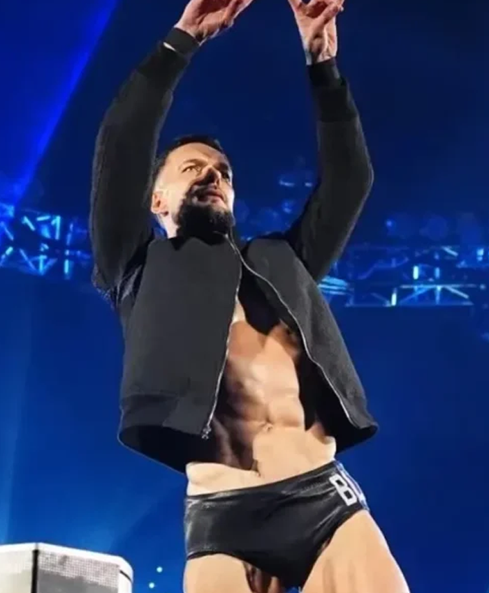 WWE-SmackDown-2026-Finn-Balor-Black-Bomber-Jacket