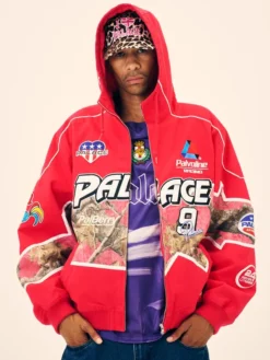 Winter 2026 Palace Hooded Red Jacket for Men