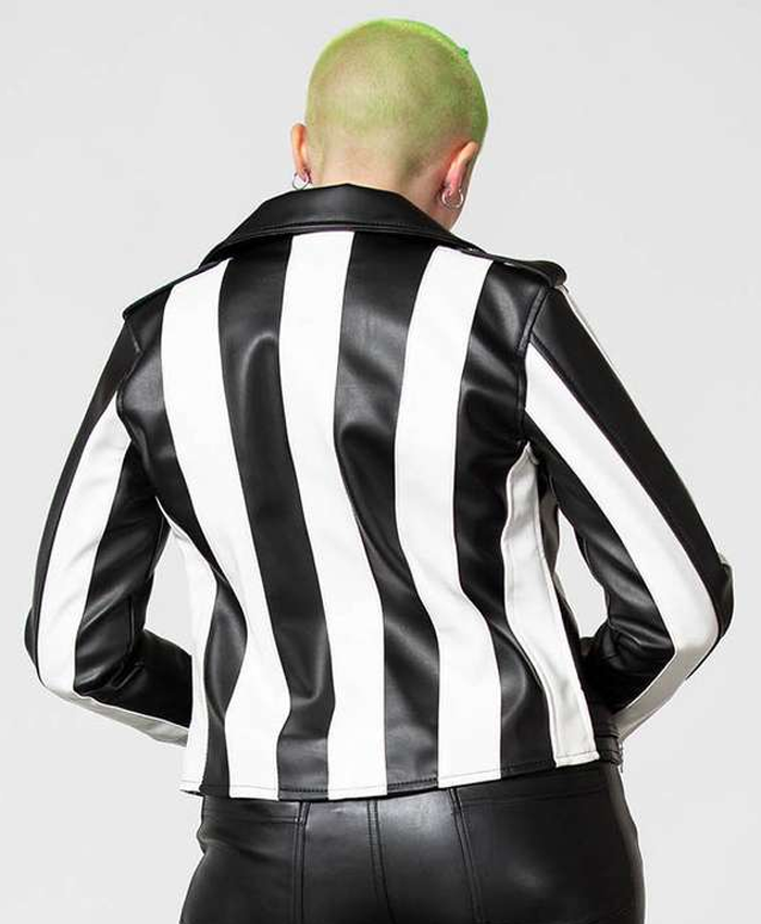 Womens Killstar Beetlejuice Vegan Leather Jacket