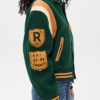 Womens Polo Ralph Lauren Green Wool-blend Jacket