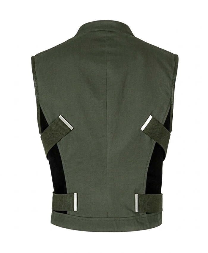 Yelena Belova Green Cotton Vest Back
