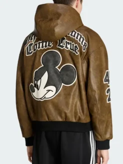 adidas Disney Mickey Mouse Dreams Hooded Jacket In Brown