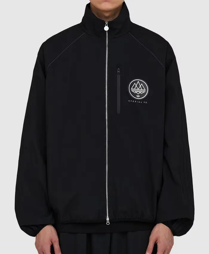 adidas Men's SPZL F.C Black Full Zip Up Track Jacket For Sale