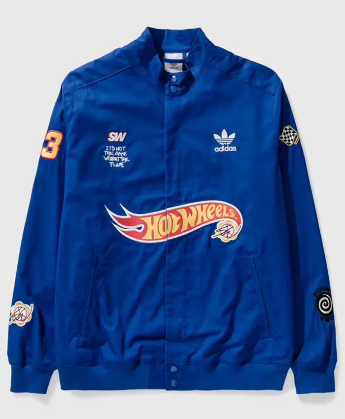 adidas Originals Blue Sean Wotherspoon Hot Wheels Edition Race Jacket