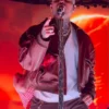 chris brown leather jacket