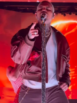 chris brown leather jacket