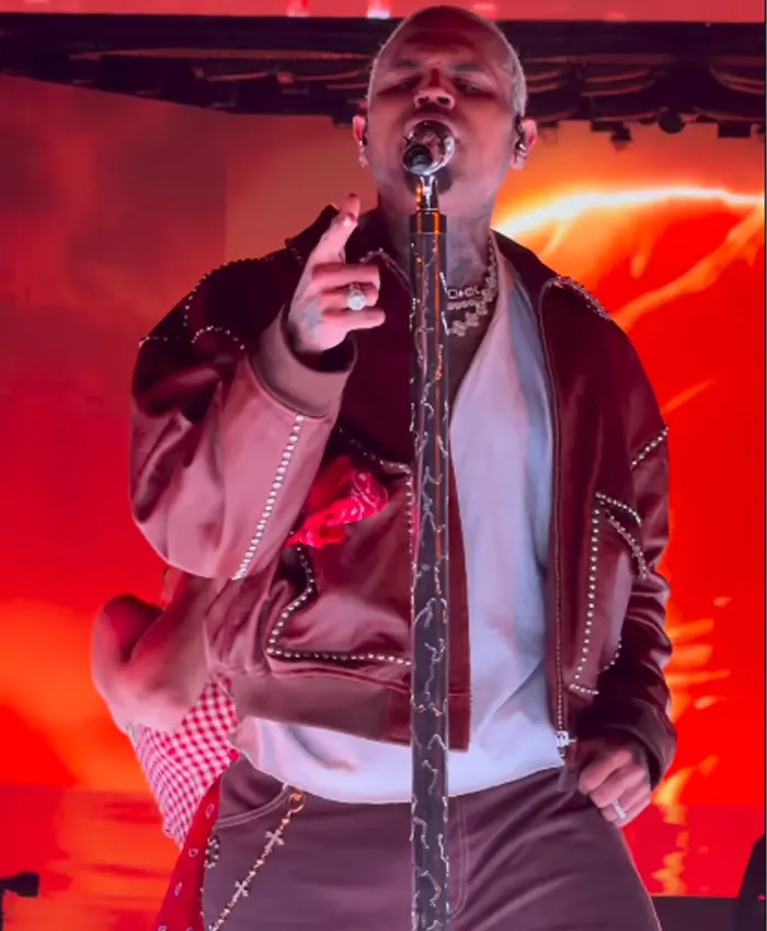 chris brown leather jacket