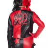 harley quinn black and red leather jacket