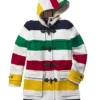 vintage Hudson Bay Duffle Wool Coat With Hood`