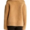 zara teddy bear cropped jacket Back