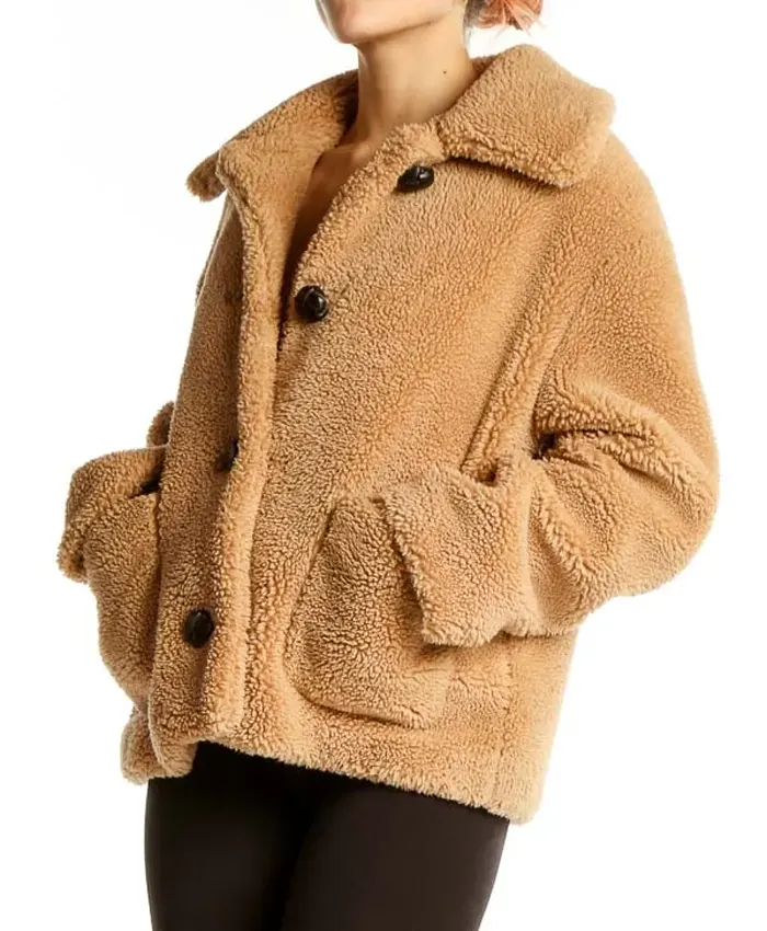 zara teddy bear cropped jacket