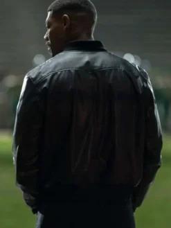 Aaron-Pierre-TV-Series-Lanterns-2026-John-Stewart-Black-Bomber-Leather-Jacket