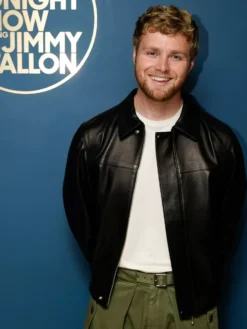 Alex Warren The Tonight Show Black Leather Jacket