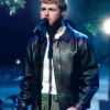 Alex Warren The Tonight Show Jimmy Fallon Black Leather Jacket For Sale