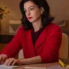 Anne-Hathaway-Verity-Red-Cardigan