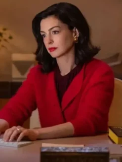 Anne-Hathaway-Verity-Red-Cardigan