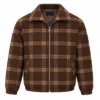 Antonio Cipriano x Nespresso Plaid Harrington Jacket In Brown