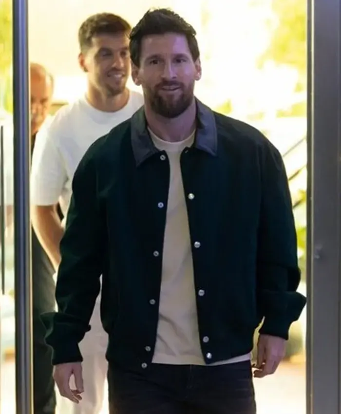 Argentina's training camp Lionel Messi Green Jacket