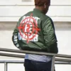 AsAP Rocky Water Taxi Italy Don't BE Dumb Bomber Jacket olive green