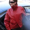 Balenciaga Paris Fashion Week Show Lola Tung Red Leather Jacket
