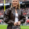Brittany-Mahomes-Allegiant-Stadium-Leather-Jacket