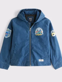 Buffalo Bills Abercrombie Fitch Workwear Hooded Bomber Jacket