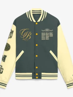 Buy Green Bay Packers Nike 2026 Rivalries Collection Letterman Varsity Jacket Green