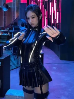Buy-K-pop-Music-Video-Jump-Blackpink-Cropped-Leather-Jacket-On-Sale