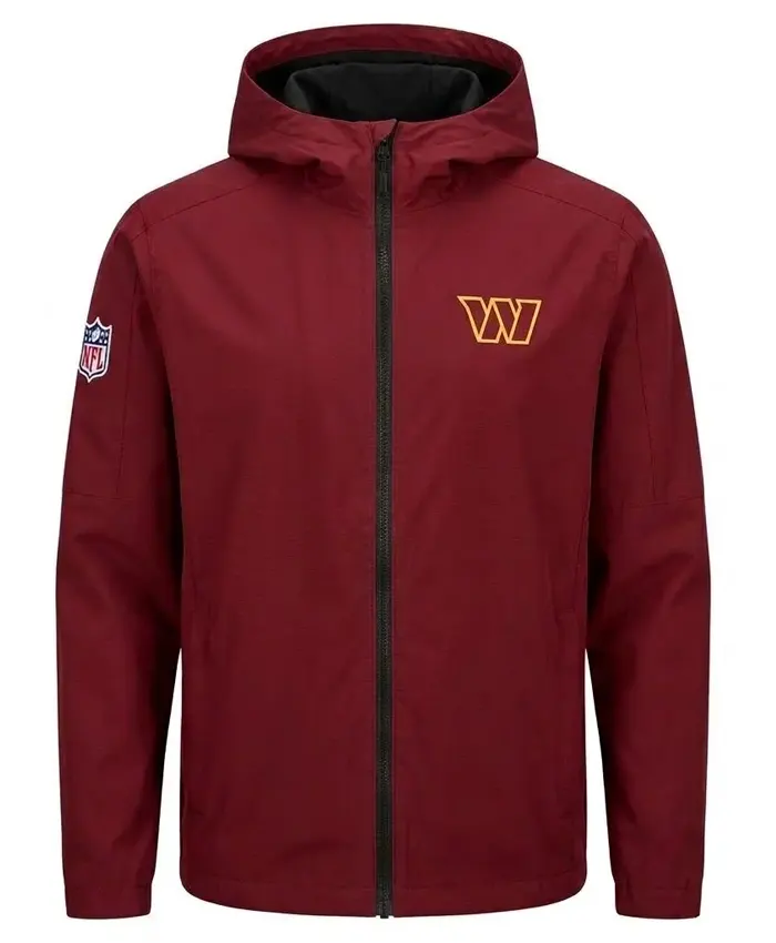 Buy Now Jayden Daniels 2026 Washington Commanders Maroon Jacket With Hood
