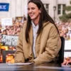 Caitlin-Clark-ESPNs-College-GameDay-Basketball-Beige-Cotton-Jacket