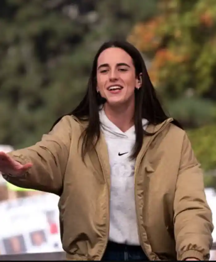 Caitlin-Clark-ESPNs-College-GameDay-Beige-Jacket