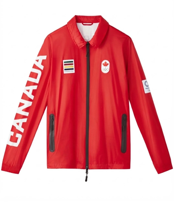 Canada-Olympic-Red-Printed-Jacket