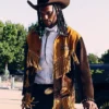 Ceedee Lamb Custom Nike x Bode Tan Suede Fringe Jacket