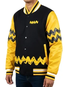 Charlie Brown Letterman Varsity Jacket For Men