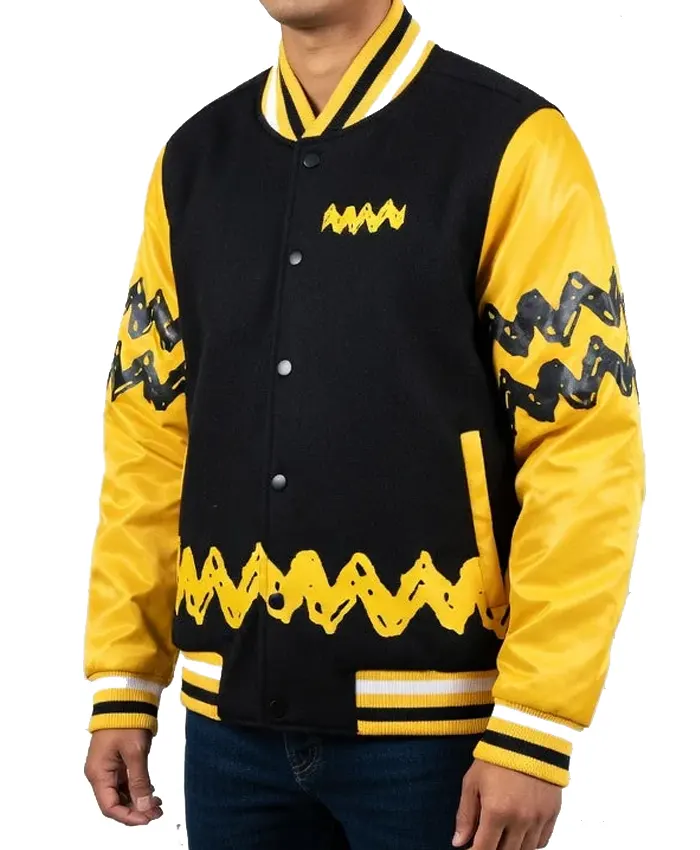 Charlie Brown Letterman Varsity Jacket For Men