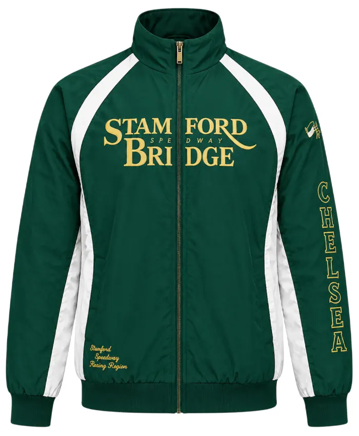 Chelsea Speedway Track Jacket Dark Green