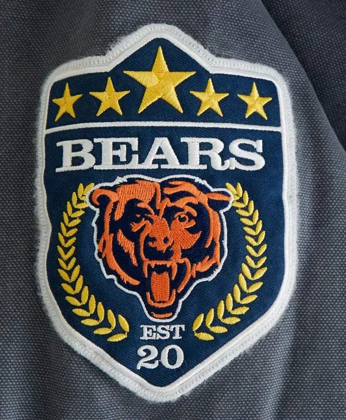 Chicago Bears Abercrombie Fitch Bomber Workwear Jacket With Hood