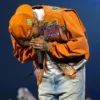 Chris Brown 35th Night RB Tour Orange Graphic Jacket