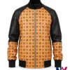 Cleopatra Coleman Ebony Wilder TV-Series Nemesis S01 MCM Bomber Brown Leather Jacket front view