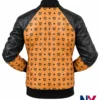 Cleopatra Coleman Ebony Wilder TV-Series Nemesis S01 MCM Brown Bomber Leather Jacket back view